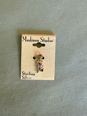 New Madison Studio Sterling Silver 925 Sweet 16 Pendant Necklace Charm
